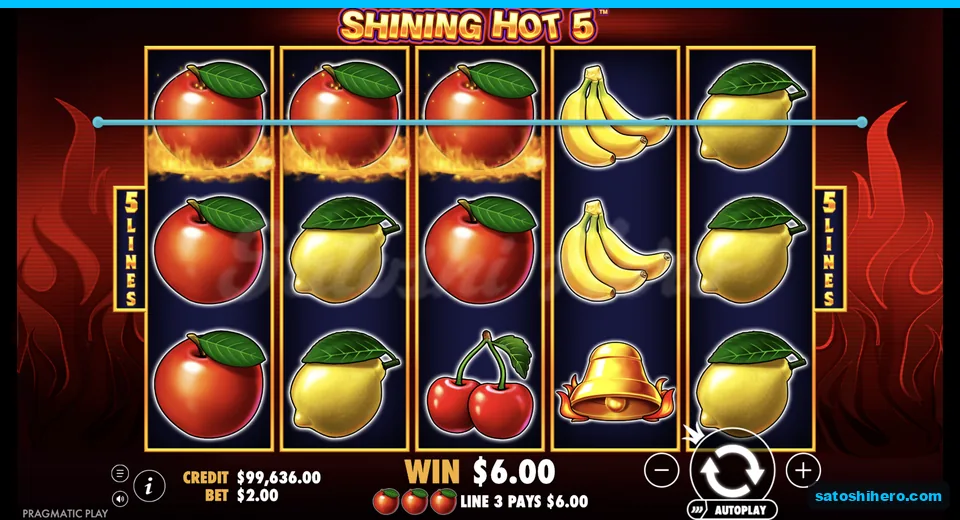 Line win highlights across the fruit reels