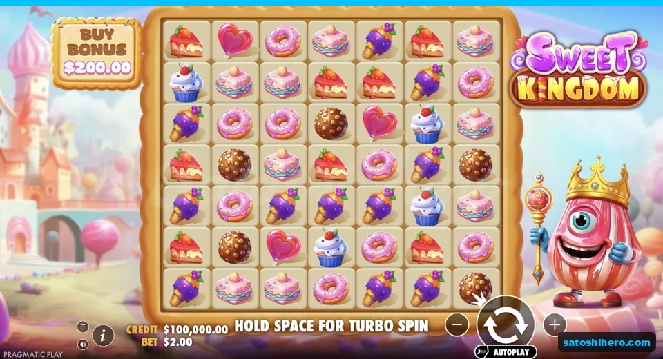 Candy grid rests with buy sign visible