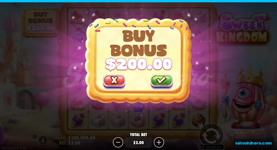 Buy dialog opens at $200