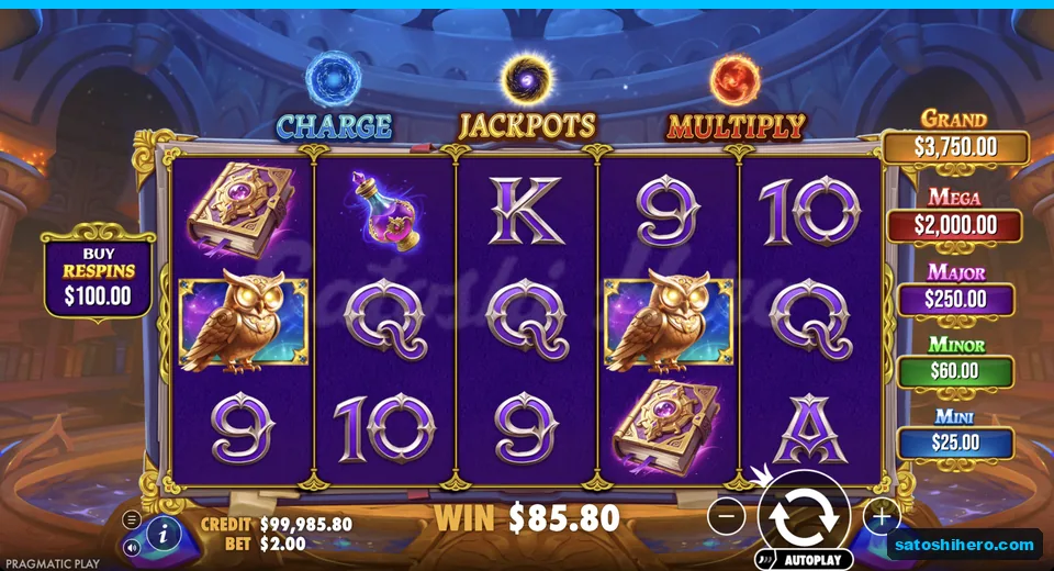 Bought respins collect screen shows $85.80