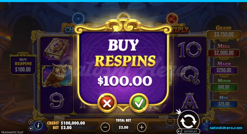 Buy menu opens at the live stake