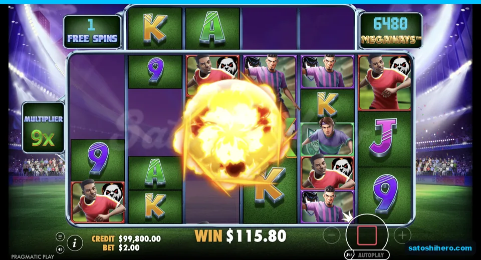 Free spins total builds with 9x multiplier