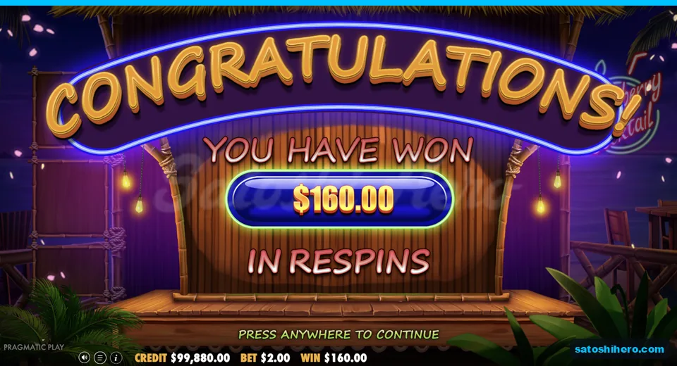 Collect screen shows one hundred sixty dollars