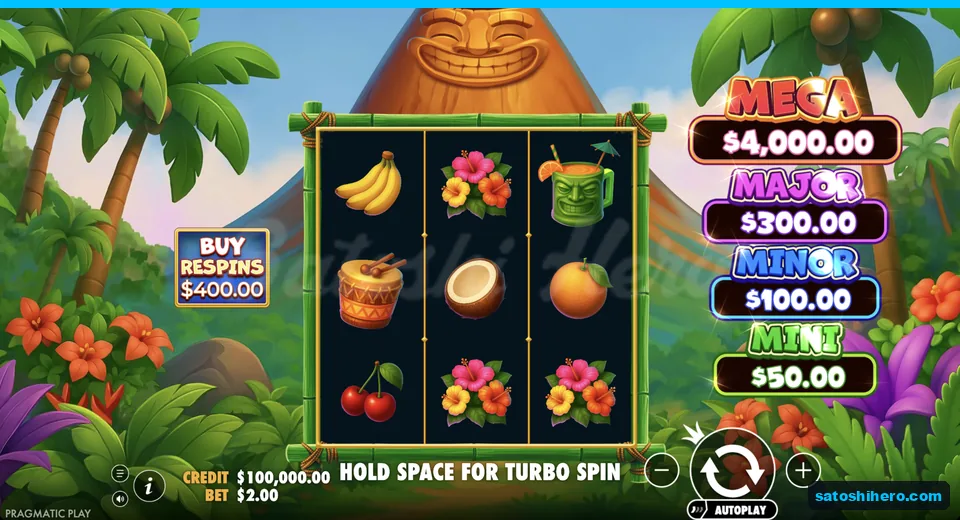 Base screen idles beside jackpot ladder