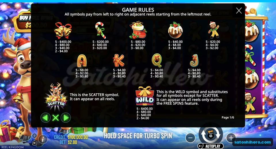 Paytable opens with bells and card values