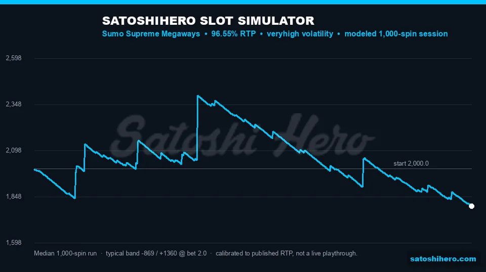 Projection graph traces wide thousand spin swings