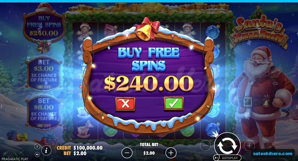 Buy menu confirms 120x total bet
