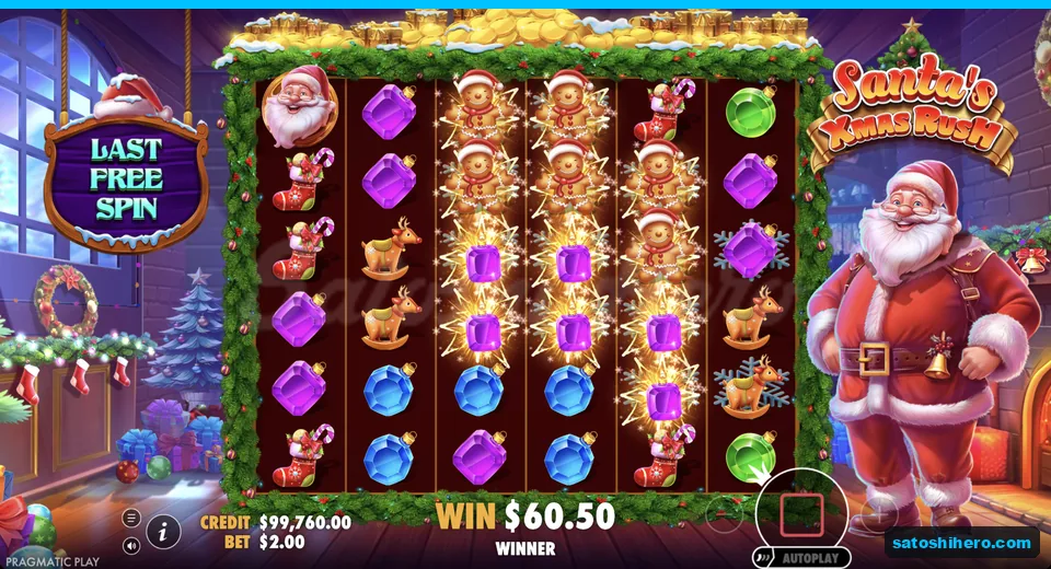 Free spins grid holds snowflake marks