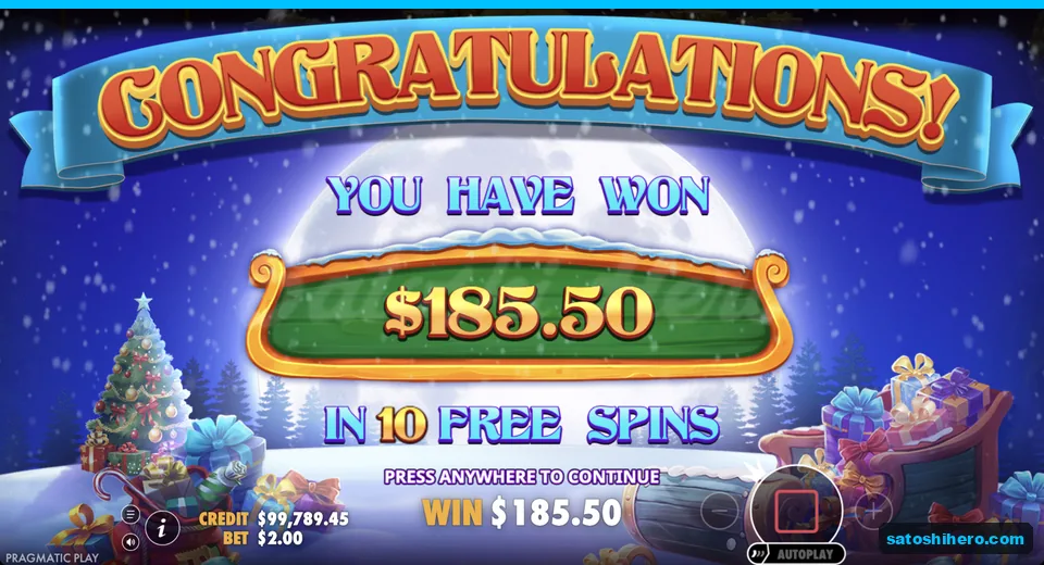 Collect screen shows bought feature payout