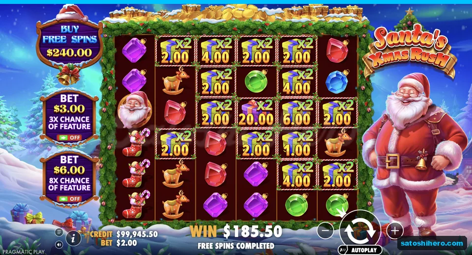 Money awards reveal beside Santa multipliers