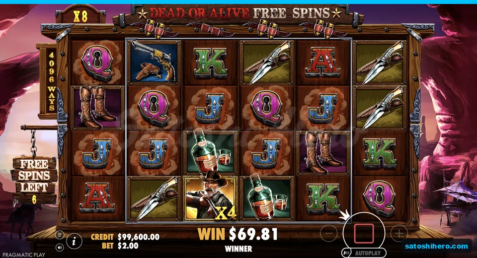 Expanded grid shows four times wild