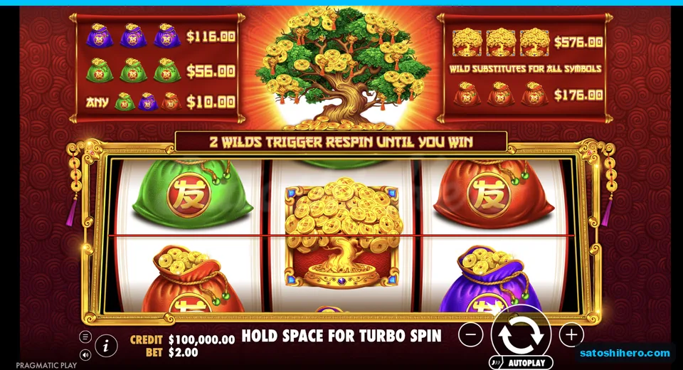 Idle reels beneath a golden money tree