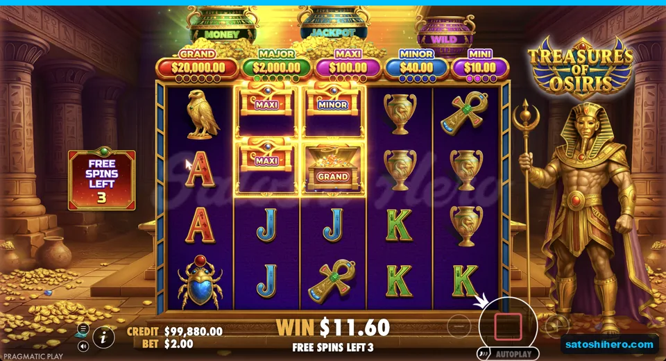 Jackpot names land with three spins left