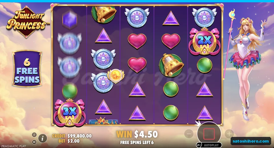 Free spins show six remaining sticky wilds