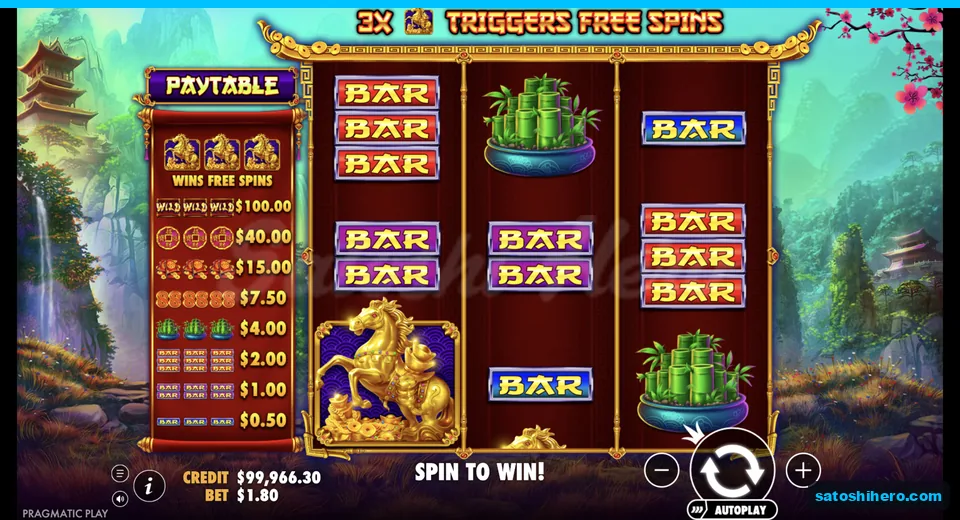 Horse scatter appears among bars and bamboo