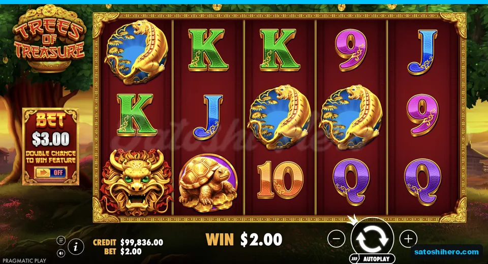 Line win resolves with blue koi coins