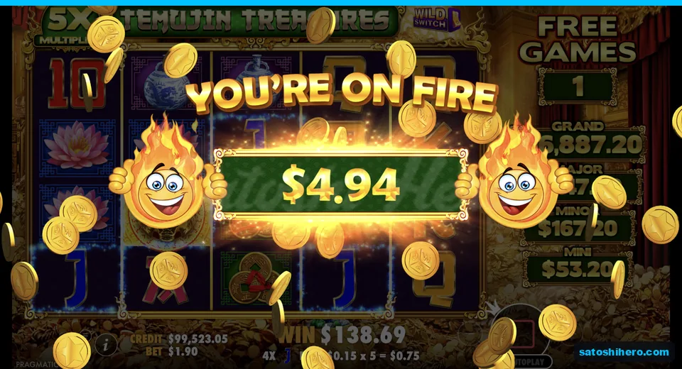 Flaming firecracker pays $4.94 under 5x