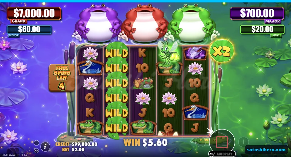 Nudged wild reel fills expanded grid