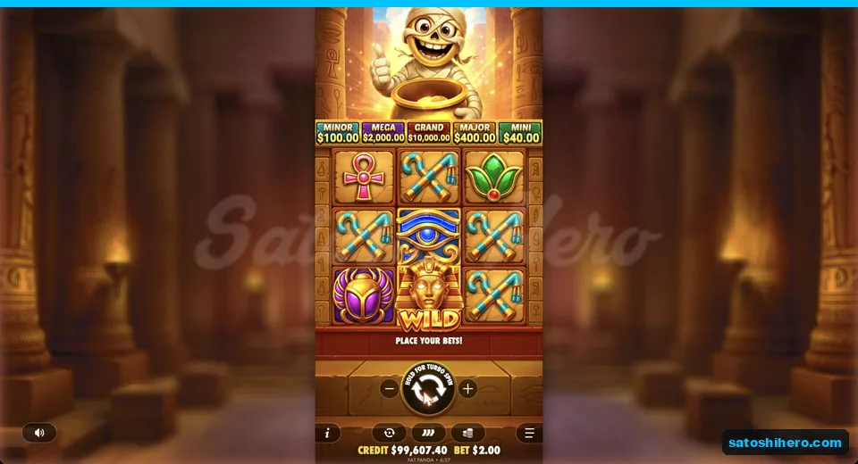 Line win resolves with crossed staff symbols