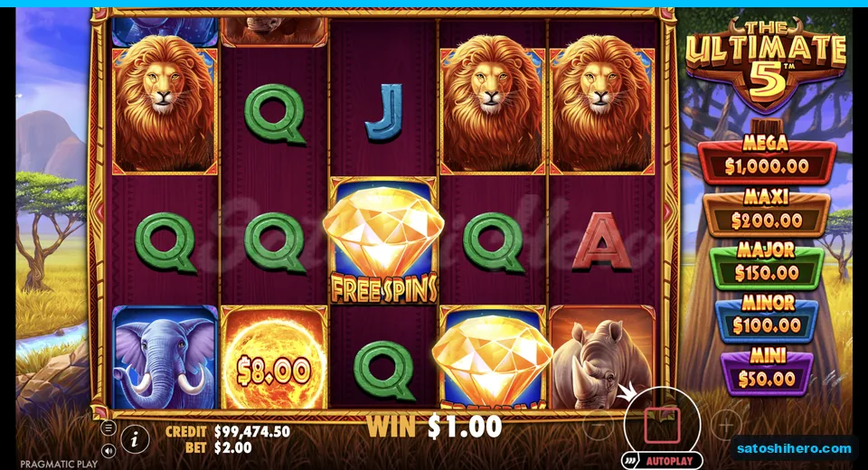 Diamond and glowing money symbol land on reels