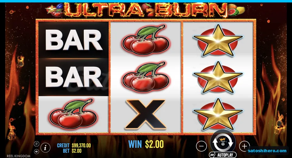 Line win resolves with three gold stars