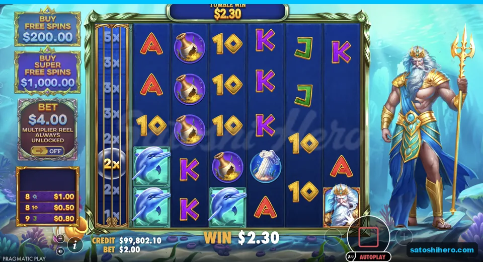 Tumble pays $2.30 with grouped low symbols