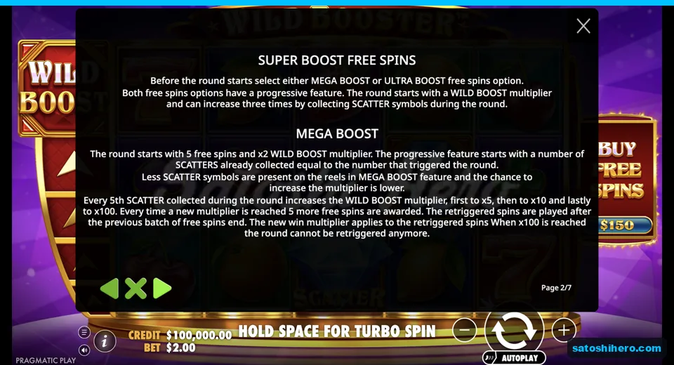 Free spins rules show multiplier upgrades