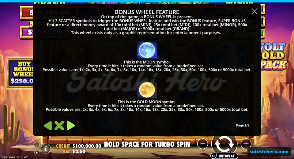 Special symbols page shows Moon value rules