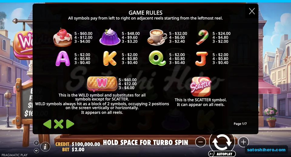 Rules page lists symbol values and specials