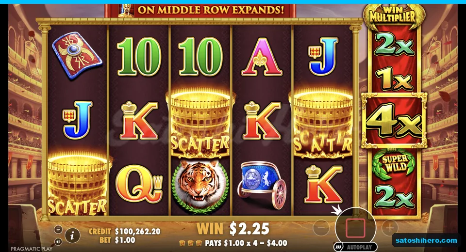 Super Wild appears beside four Scatters