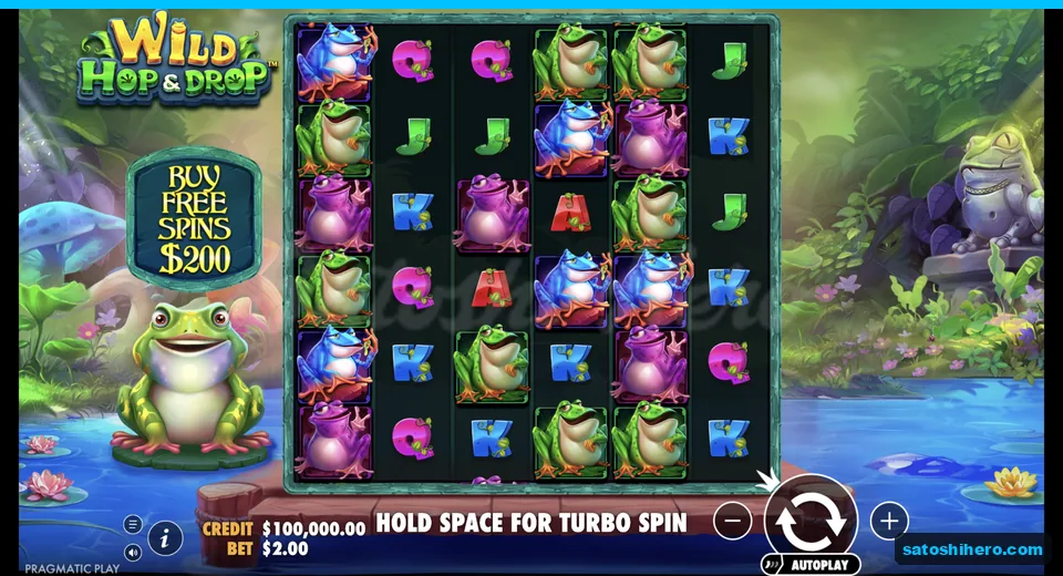 Settled pond grid shows frogs and royals