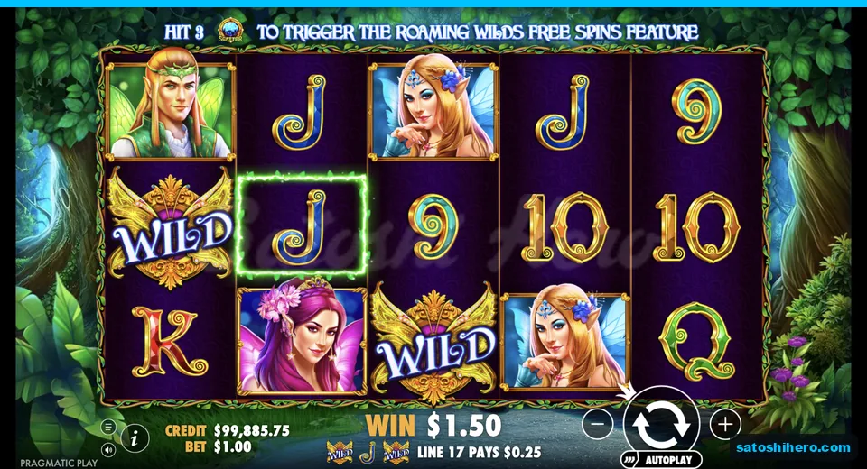 Line win settles with two golden Wilds