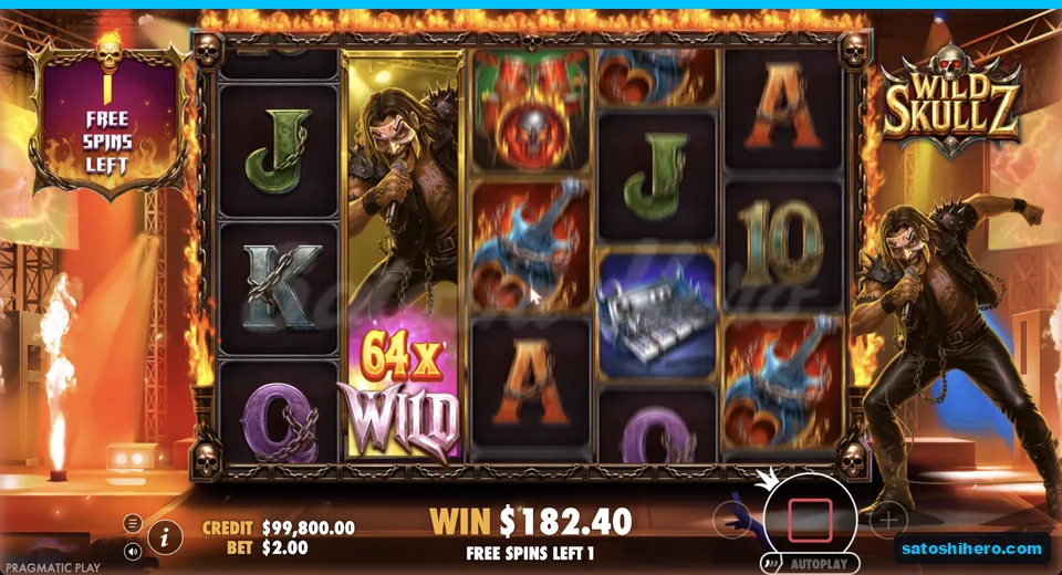 Expanded wild pays with a 64x multiplier