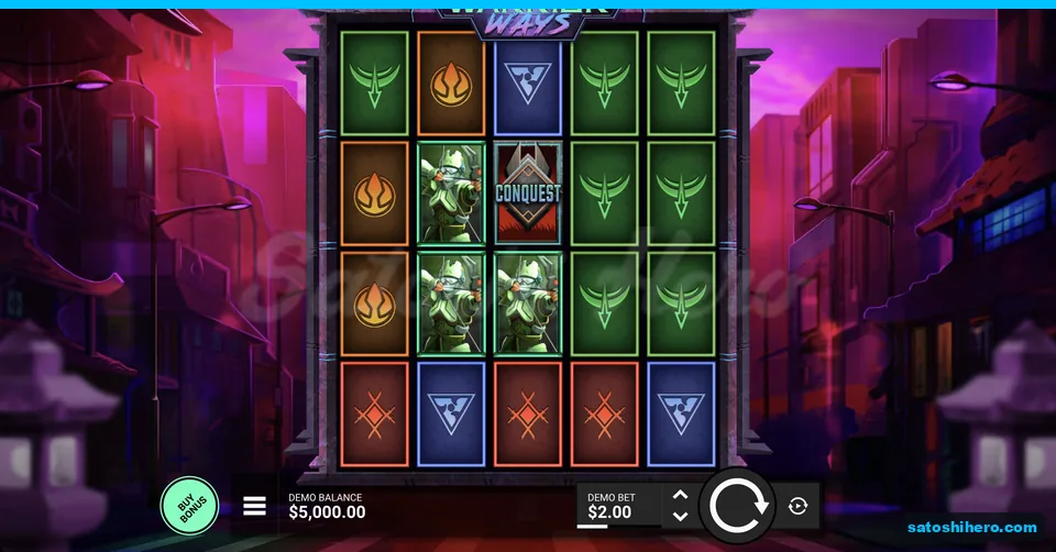 Clan warriors rest on a neon city grid