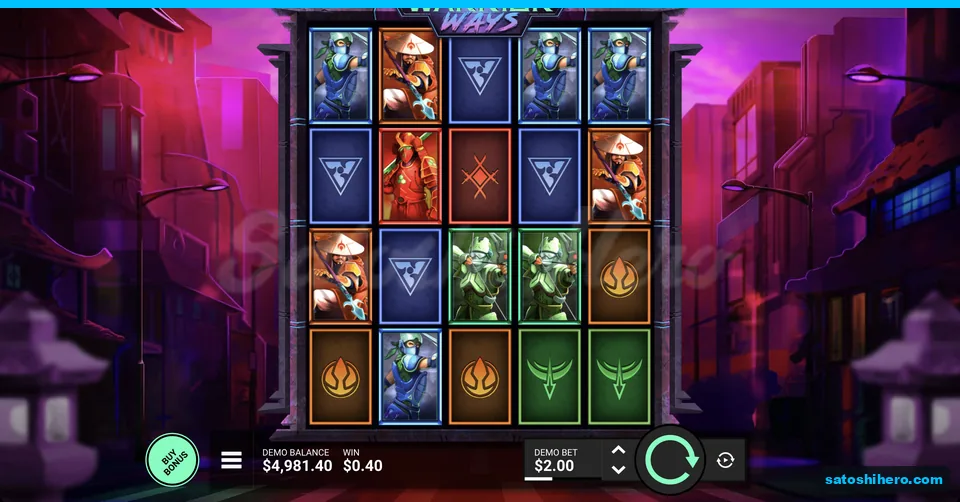 Clan symbols show a $0.40 ways win