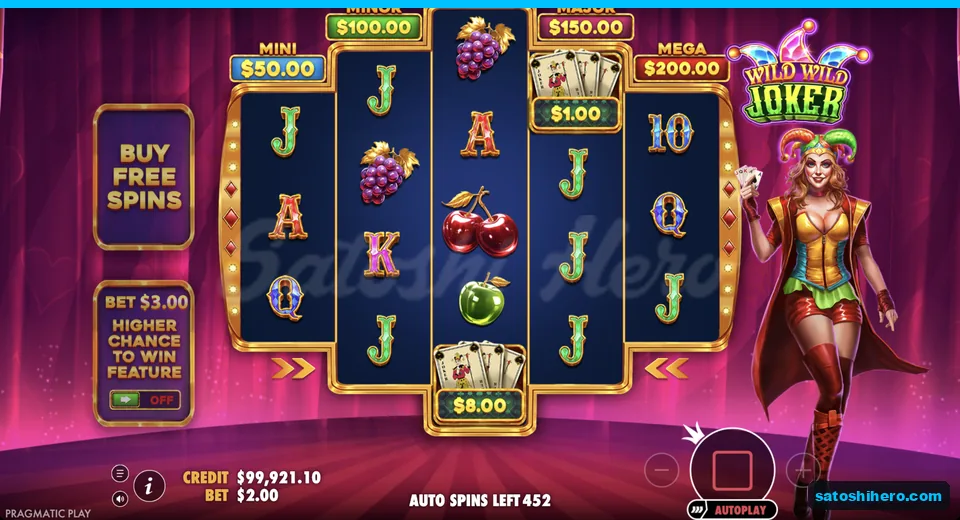 Money cards land beneath the jackpot ladder