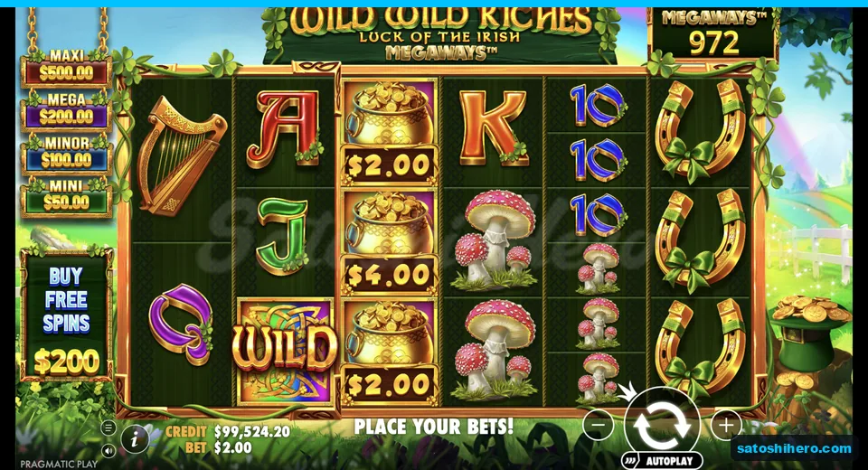 Wild lands beside gold pots and royals