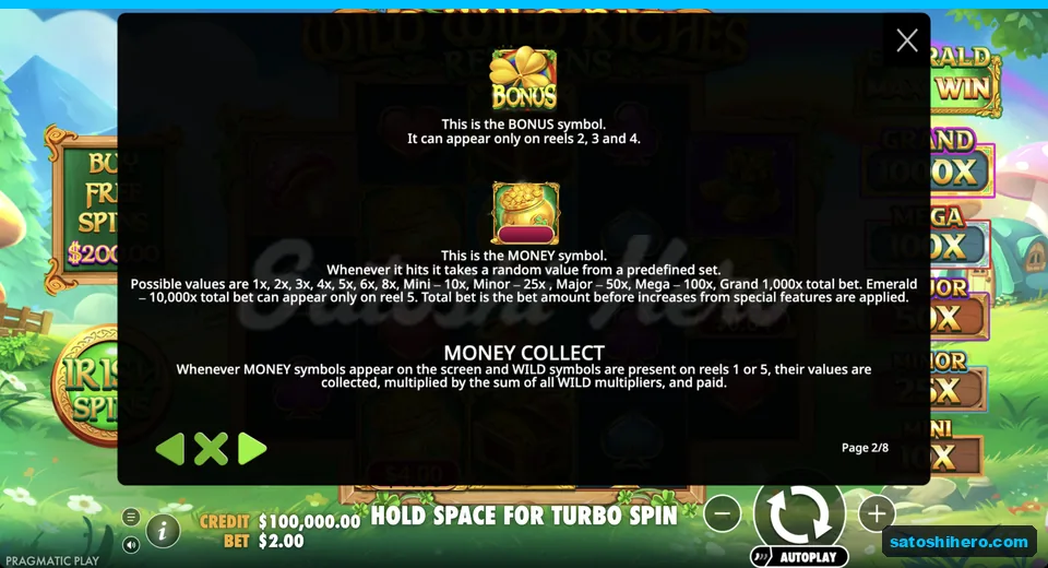 Bonus clovers and money pots fill the reels