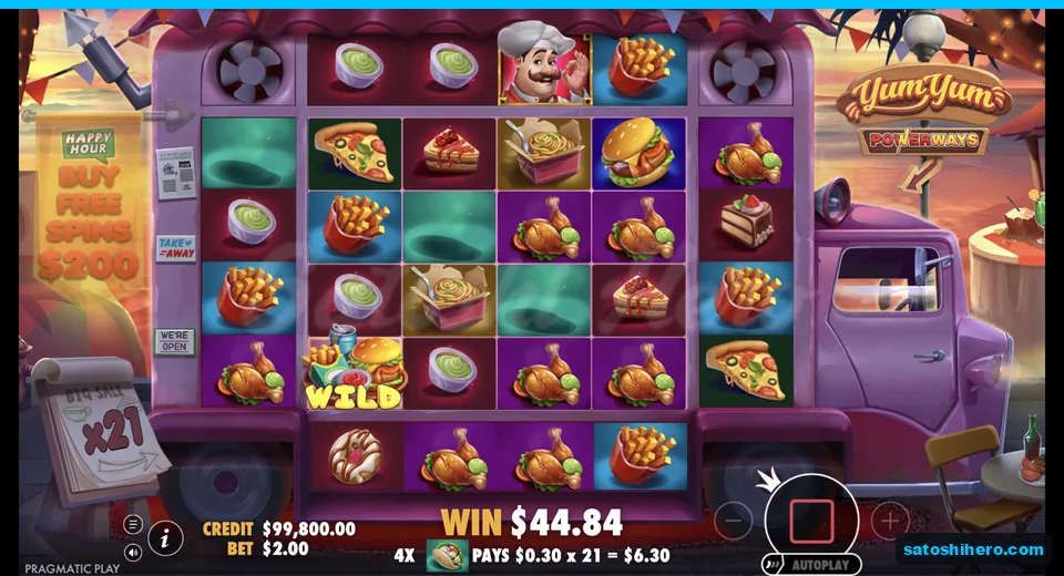 Taco win pays $6.30 at 21x