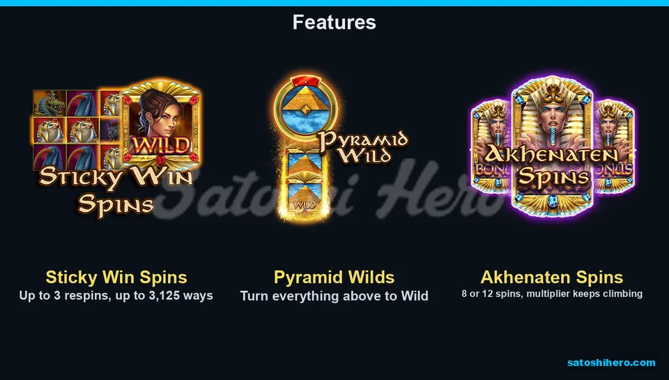 Feature artwork shows sticky spins and pyramid