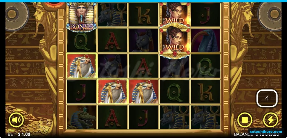 Raider Wilds and pharaohs with four spins