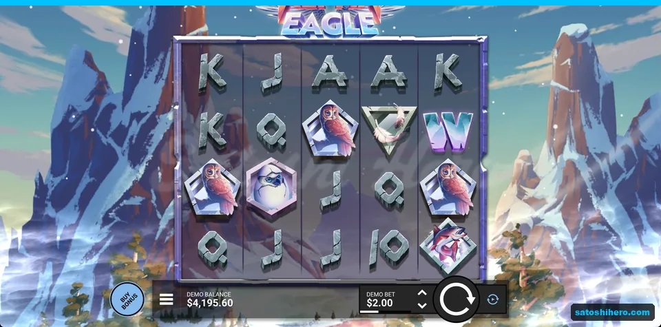 Snowbound ridge frames stone reels and wildlife symbols