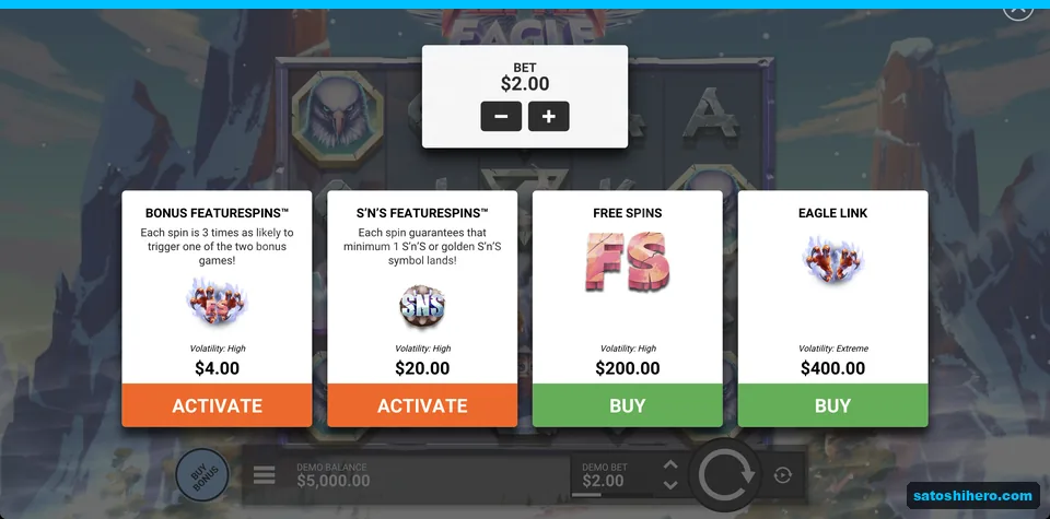 Buy menu lists toggles and direct feature prices
