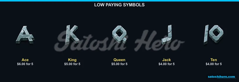 Stone card ranks show $4 to $6 top pays