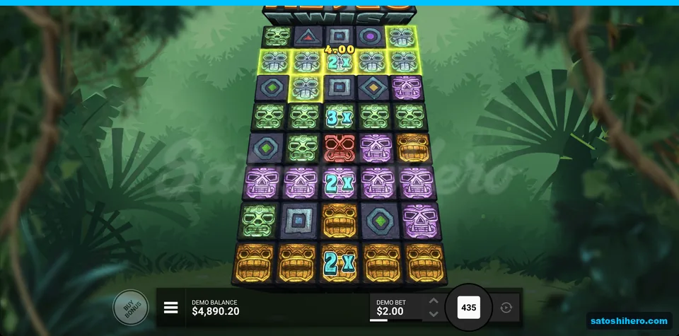 Blue mask row locked with multipliers