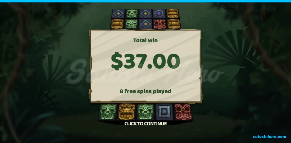 Closing parchment shows $37.00 win