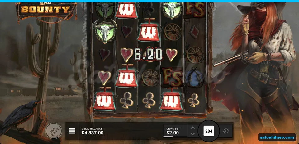 Dynamite Wilds spread across a small line win
