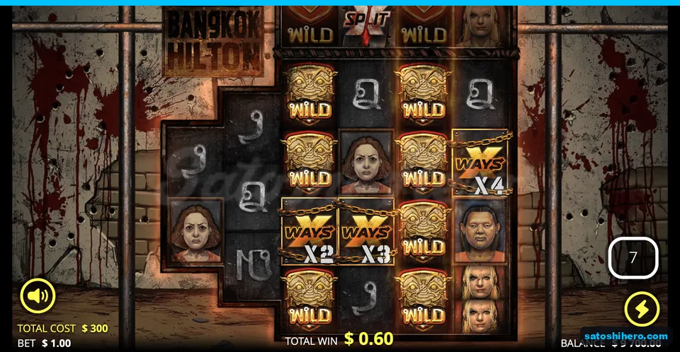 Open cells show Wilds and xWays multipliers