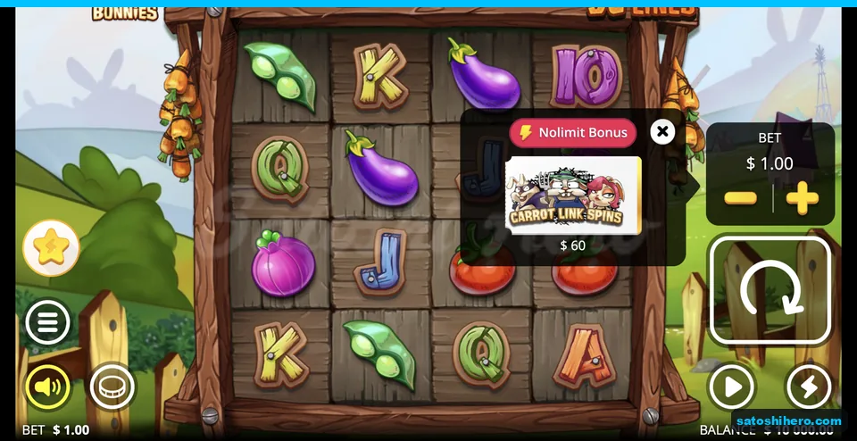 Bonus buy menu showing a $60.00 option
