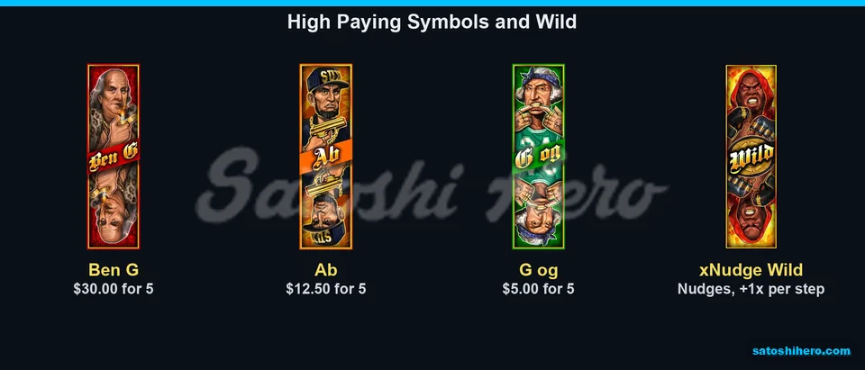 President paytable shows three tall payouts
